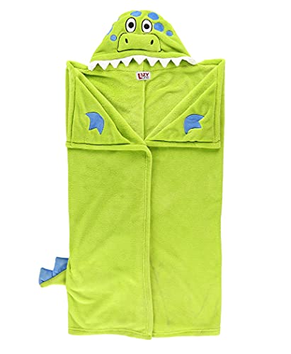 Lazy One Wearable Hooded Blanket for Kids, Animal Hooded Blanket (Dinosaur) - color: Dino-snore Hooded Blanket