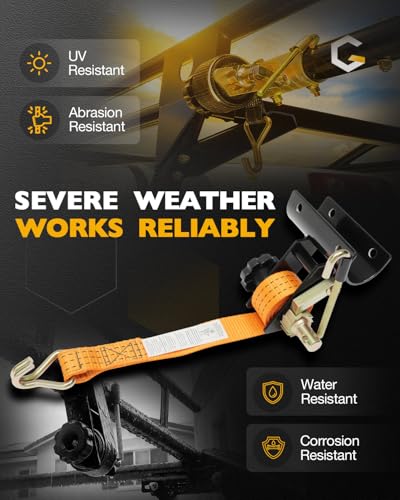 Rack Ratchet Straps, Ladder Rack Straps, Truck/Lumber/Pipe/Roof Rack Straps - color: Orange (2 pcs), size: Black Round Tube