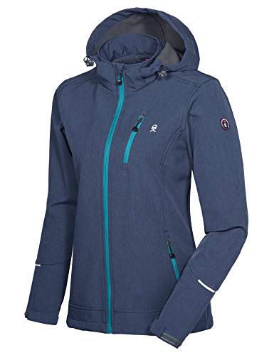 Little Donkey Andy Women’s Softshell Jackets Ski Snowboarding Jackets - color: Blue Heather, size: Small