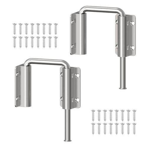 Sliding Door Loop Lock Latch, 2-3/8 Inch Door Latch Silver 2PCS - color: Silver-2 Pcs