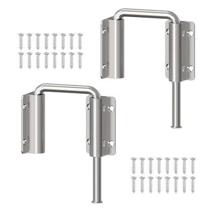 Sliding Door Loop Lock Latch, 2-3/8 Inch Door Latch Silver 2PCS - color: Silver-2 Pcs