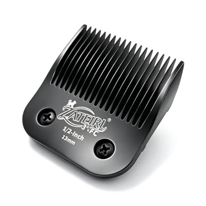 Size 3-3/4FC Detachable Pet Grooming Clipper Blade with Steel Cutter, 1/2 Inch (13 mm) Cut Length, Black, Compatible with Andis, Oster A5, Wahl KM10, 1 Pack - color: Black, size: 3-3/4FC 13mm