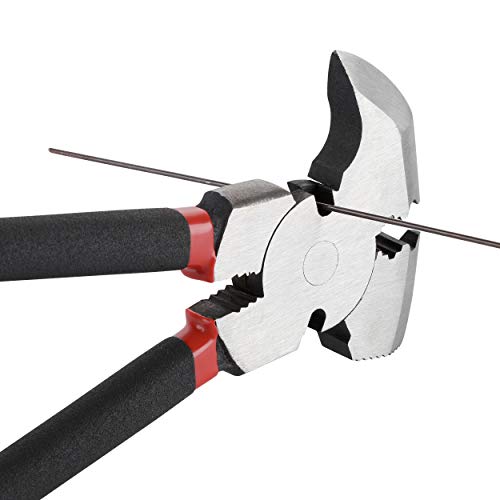 Bates - Multi-Plier Fence Tool, 10.8", Nail & Staple Puller, Cutting Pliers | Multi Function Tool for Fence Repair Nail Removal Staple Pulling Wire Cutting Construction Carpentry Gardening Use - color: Black, size: 1 Pack