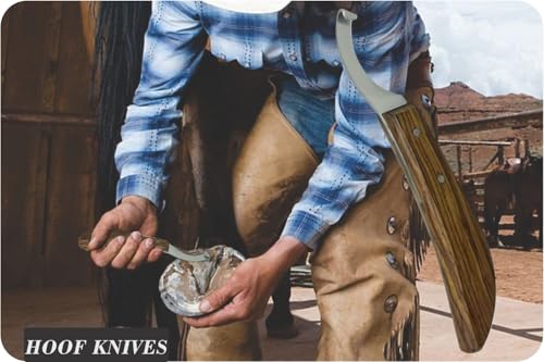 Farrier Hoof Knives Set–Professional Left & Right Handed Hoof Trimming Knives with Razor Sharp Stainless Steel Blades,Ergonomic Design for Precision Hoof Care for Farriers&Equestrians