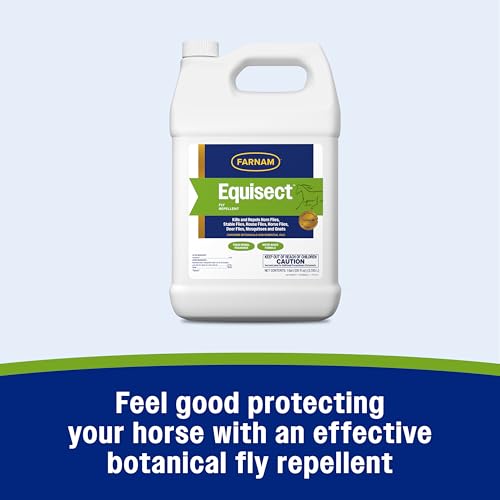 Farnam Equisect Water-Based Botanical Fly Repellent for Horses, 128 oz - size: 128 Fl Oz (Pack of 1)