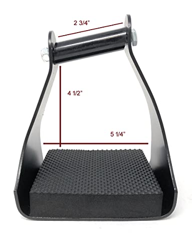 AJ Tack Angled Aluminum Trail Stirrups, 13 Oz, Cushioned Pads