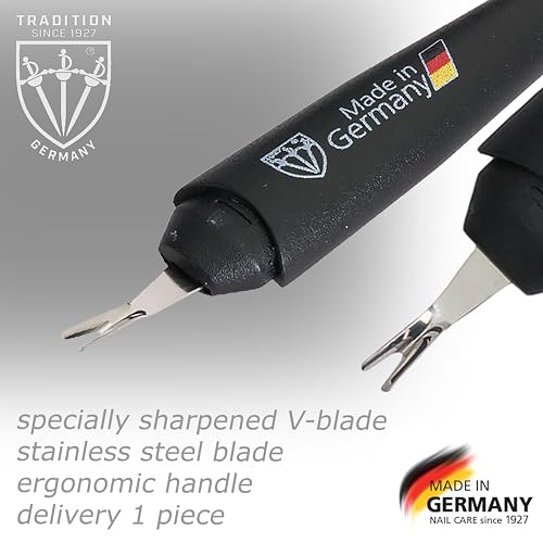 3 Swords Germany - Brand Quality Cuticle Knife Trimmer Remover Cutter (1pc.) and Cuticle Pusher Scratcher (1 pc.) Made in Germany - color: Cuticle Remover and Cuticle Pusher