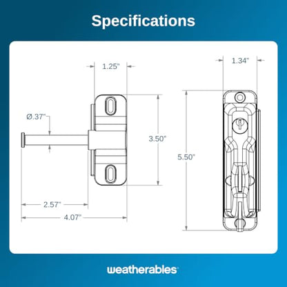 Weatherables Keystone 1-Sided Heavy Duty Lockable Gate Latch – Nylon Polymer Fence Gate Latch with Self-Latching Gate Lock – Made for Easy Installation on Metal, Wood & Vinyl Fences, Keyed Alike - style: 1-Side Polymer