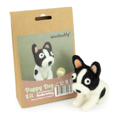 Woolbuddy Needle Felting Starter Kit (Puppy) for Beginner & Adult with Tool - color: Puppy