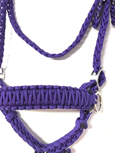 Purple pony bitless bridle pony tack side pull hackamore