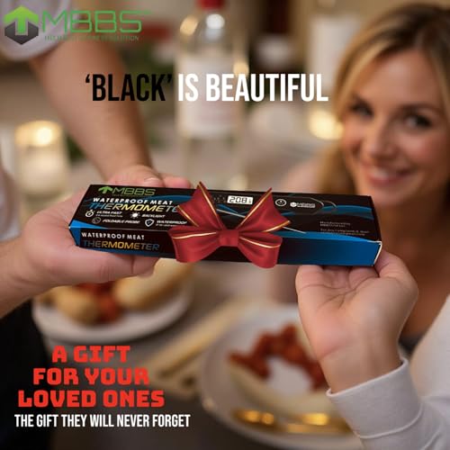 Instant Read Meat Thermometer for Cooking | IP67 Waterproof | Ultra Fast | Digital Food Thermometer for Grill, Kitchen, BBQ Smoker,(∘C/∘F Switchable (Black) - color: Black