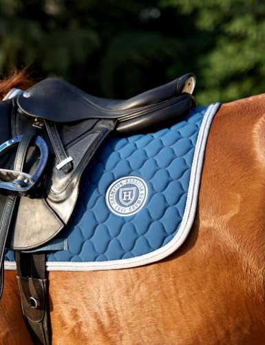 Harrison Howard All Purpose Saddle Pad, English Saddle Pad, Wither Contour - color: Peacock Blue