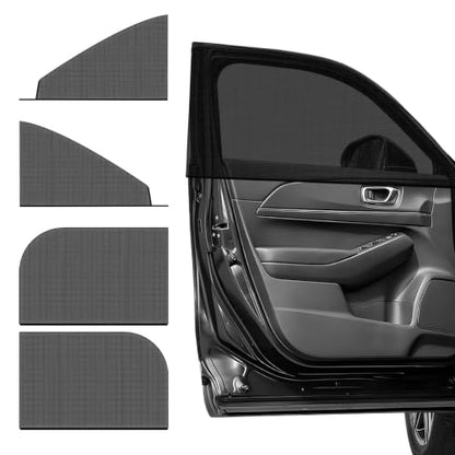 Car Window Shades, UV Protection Vehicle Front Rear Side Mesh Sunshade Curtains, Breathable Heat Block Window Screen Cover Fits for Most Cars, Car Accessories (SUV F2+R2, 4 PCS) - color: SUV Front 2 PCS+ Rear 2 PCS
