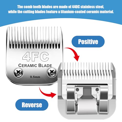 Dog Grooming Replacement Blades Compatible with Andis Dog Clipper - size: 4FC