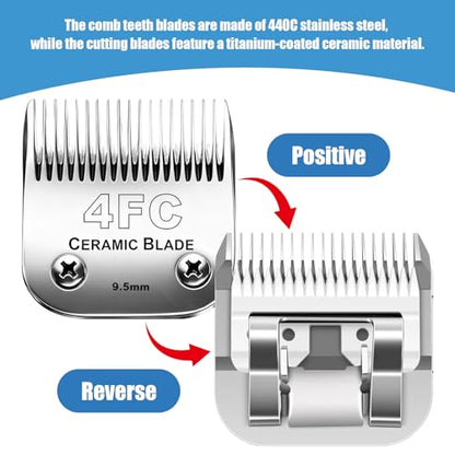 Dog Grooming Replacement Blades Compatible with Andis Dog Clipper - size: 4FC