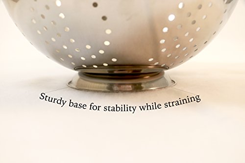 ExcelSteel Colander Set Stainless Steel | Nesting Design | Mirror Polished-| Oversized Handles-| 1-4 Quart,Set of 3,(Pack of 6) - size: 1 QT/2.5 QT/4 QT (Pack of 6)