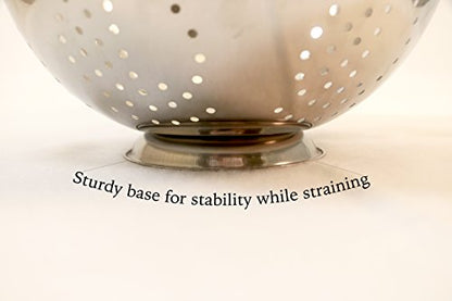ExcelSteel Colander Set Stainless Steel | Nesting Design | Mirror Polished-| Oversized Handles-| 1-4 Quart,Set of 3,(Pack of 6) - size: 1 QT/2.5 QT/4 QT (Pack of 6)