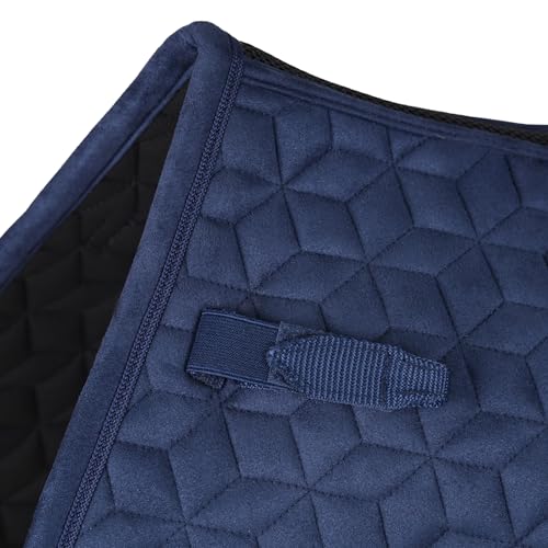 WeatherBeeta Suede Elite Air-Tec Jump Shaped Saddle Pad - color: Navy, size: L