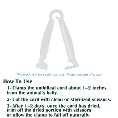 Animal Birth Kit with Curved Scissors | Disposable Umbilical Clamps, Hemostat, Bulb Syringe | Safe Delivery for Puppies, Kittens, Lambs, Piglets & Calves (Farm & Home Use) (Red - Rubber) - color: Red - Rubber