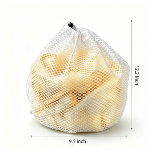 Mesh Drawstring Laundry Storage Bags