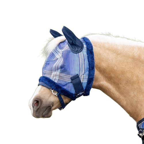Mini/Pony Fly Mask Fleece Trim & Soft Mesh Ears Size: Pony Color: 181 - Kentucky Blue - color: 181-kentucky Blue, size: Pony