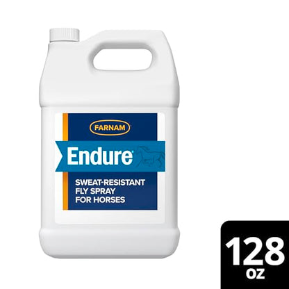 Farnam Endure Fly Spray for Horses, Lasting Fly Repellent, 128 oz Refill - size: 128 oz. Refill