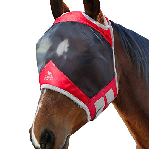 Harrison Howard CareMaster Pro Luminous Fly Mask Standard Ruby S Pony - color: Ruby, size: Pony (Small)