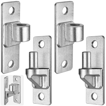 Insaga Wall Mount Gate Hinges Heavy Duty (2Pack), Hot-Dip Galvanized Steel, 600LB Load Capacity, Universal Fit for Wood, Concrete & Brick Posts, Outdoor Farm Fence Gate Hardware Kit (4.9"x1.5") - color: Silver-2Pack