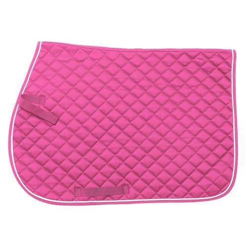 Tough 1 EquiRoyal Square Quilted Cotton Comfort English Saddle Pad - color: Pink
