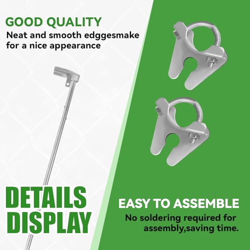 36"Chain Link Drop Rod for Double Gates, Floor Mount Latch for 1-3/8" Frame