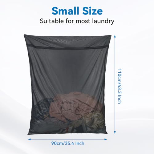 OTraki Extra Large Mesh Laundry Bags for Washing Machine, Black 35×43 Inch - size: 35×43 Inch