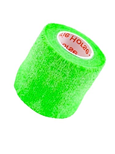 2 Inch Self Adhesive Bandage Wrap & Athletic Tape - 24Pk, Neon Green - color: Neon Green, size: 24 Rolls