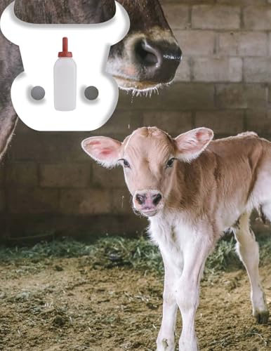 Calf Bottle and Nipples Snap on 2 Quart, Livestock Baby Feeding Bottle - size: 2L