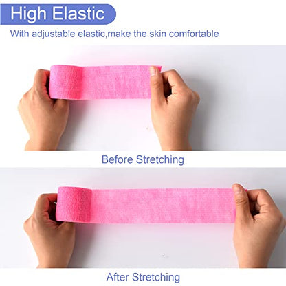 2 Inches Self Adhesive Bandage Wrap Cohesive Wrap, 9 Pack, Pink - color: Pink, size: 2 Inch