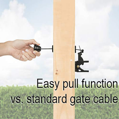 National Hardware Gate Latch Cable Pull, 10 3/4 in, Spring Loaded, Black - size: 40"