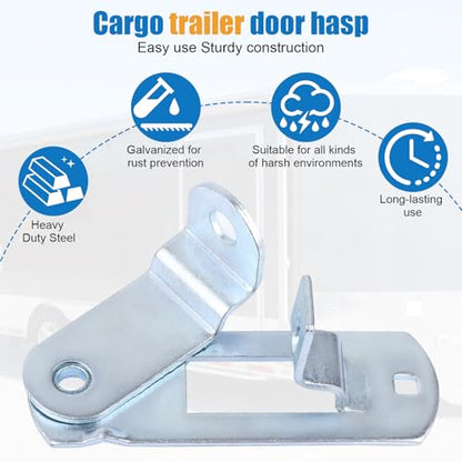 Cargo Trailer Door Latch Hasp Keeper for Ramp Padlock Race Bar Lock Handle