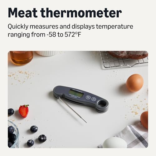Amazon Basics Instant Read Digital Meat Thermometer, Water-Resistant