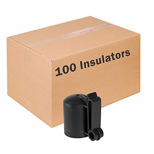 Zareba T-Post Safety Cap and Insulator for Electric Fence, 100 Pack - size: 100 Pack