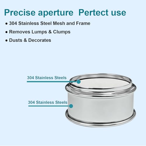 Full 304 Stainless Steel Mesh Sieve Screen, LVDALAB 180 Mesh (0.09mm) Aperture, 2.4inch(6CM) Dia Standard Sample Analysis Test Sieves Sifters Strainer for Industrial Laboratory Homes - size: 180 Mesh(0.09mm)/Ф2.4in(6CM)