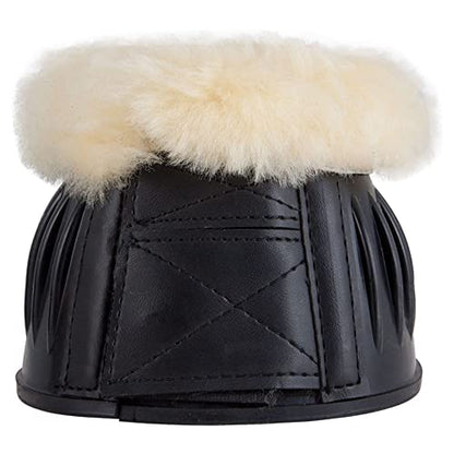 Dura-Tech Double Lock Bell Boots with Sheepskin | Ideal for Sensitive Horses | Secure Double Lock Closure | Heavy-Duty Rubber Protection - size: X-Large