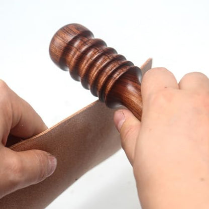 1pc Wood Leather Burnishing Tool, Leather Edge Burnisher Tool, Burnishing Leather Craft Accessories for Leather Working (Style A) - color: Style A
