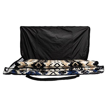 Dura-Tech Clear View Western Saddle Pad Bag Carrier | Color Black | Keeps Horse Gear Organized & Clean | Clear View Panel for Easy Identification | Convenient Name Pocket