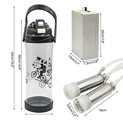 3L Cow Milking Machine Electric Pulsation Vacuum Pump Cow Milker - size: Cow