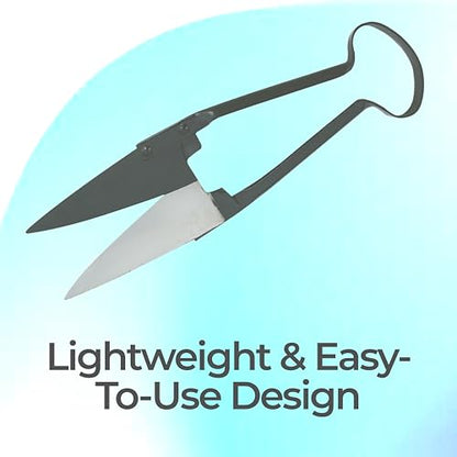 Single Bow Economy Sheep Shears – Ergonomic Design with Back Enameled Handles, 6" Sharp Blades, 12" Overall Length – Ideal for Sheep, Goats, and Livestock – Comfortable and Durable Tool - size: Shears 12 Inch
