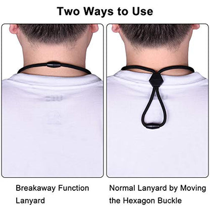 Wisdompro 23 inch Round Cord Lanyard with Safety Breakaway Buckle - color: Gray