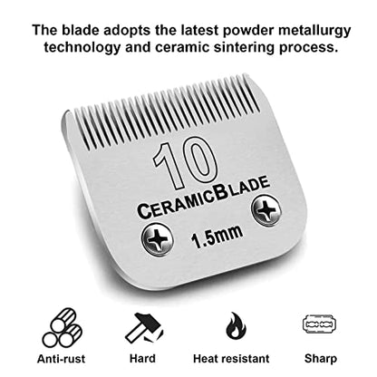 10 Blade Dog Grooming Clipper Blades Compatible with Andis Dog Clippers - color: 10:1/16''(1.5mm)