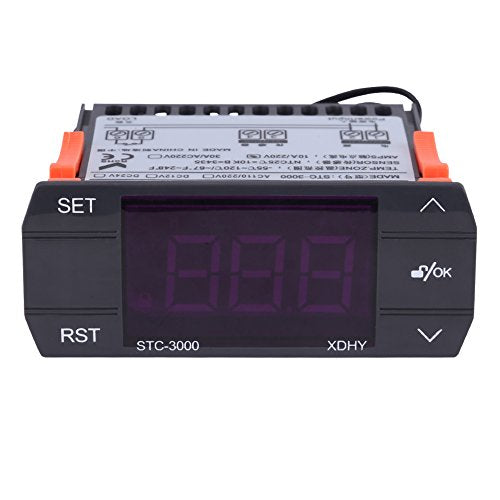 110V 220V Digital Temperature Controller Thermostat with External Sensor, Precision Control, Adjustable Setpoint Range 30°C to 300°C for Laboratory