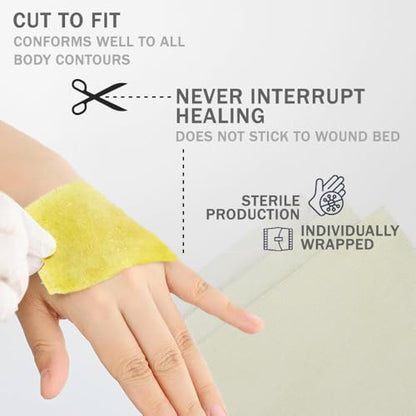 EVERLIT Xeroform Petrolatum Dressing | Sterile, Non-Adherent Occlusive Fine Mesh Gauze Pad | Non-Toxic, Gentle Patch for Burns, Laceration, Surgical Incisions & Skin Grafts (2" x 2" | Pack of 25) - size: 2" x 2" | Pack of 25