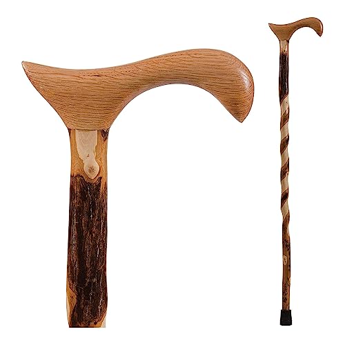 Brazos Wooden Walking Canes for Men and Women, Stable Walking Sticks for Seniors, Made in The USA - size: 34 Inch, style: Derby Hickory