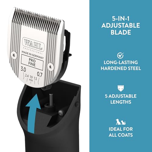 Wahl Professional Animal 5-in-1 Pro Adjustable Blade, Silver | 5-in-1 Adjustable Blade, Fits Arco, Bravura, Motiva2, Bravura2, Chromado, Creativa, Figura and Motion Clippers, Cool Running